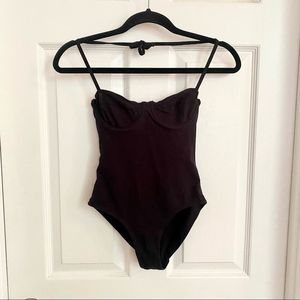 Black tie neck Urban Outfitters bodysuit